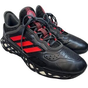 Adidas Boost Running Shoes Athletic Sneakers Cushioned Black Red Men's 13